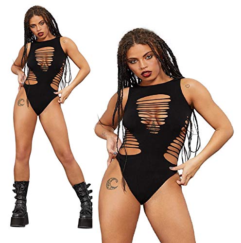 Smiffys Fever Slashed Sleeveless Body