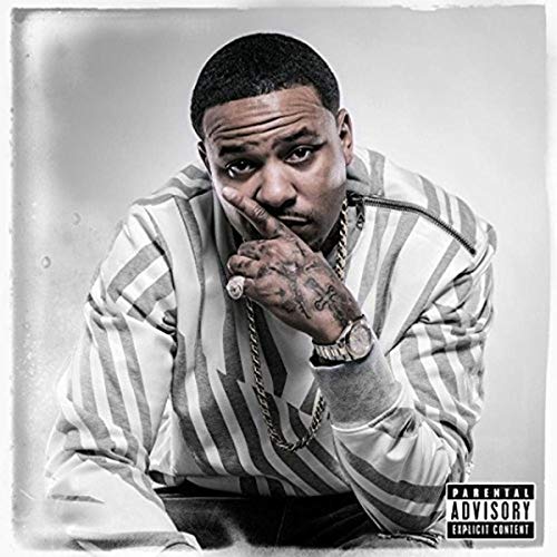 Chinx album cover: portrait of a man with tattoos, striped jacket.