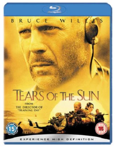 Blu-ray cover for “Tears of the Sun” featuring Bruce Willis in a close-up.