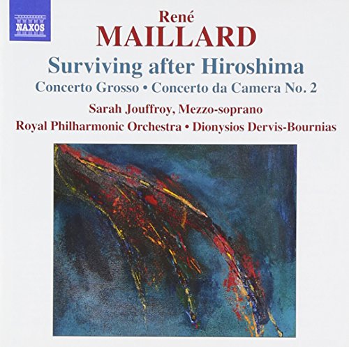 CD cover for René Mailard’s “Surviving after Hiroshima” with abstract art.