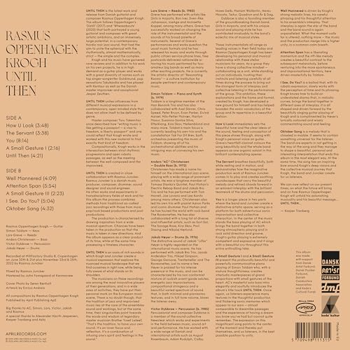 Vinyl record jacket for Krogh Rasmus Oppenhagen’s “Until Then” album.
