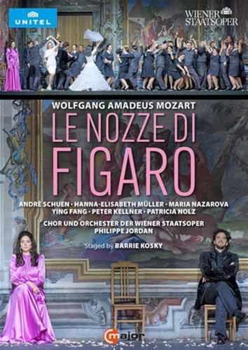 DVD cover for Mozart’s *Le Nozze Di Figaro* opera, featuring performers.