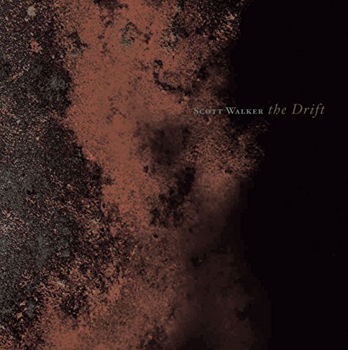 Scott Walker album “The Drift” vinyl cover, abstract red and black texture.