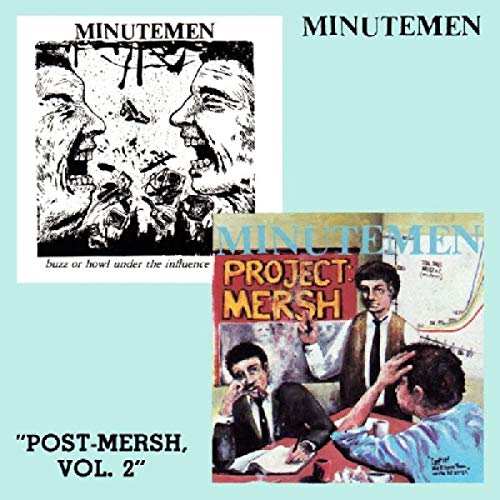 CD cover for Minutemen’s “Post-Mersh, Vol. 2” with abstract and portrait imagery.