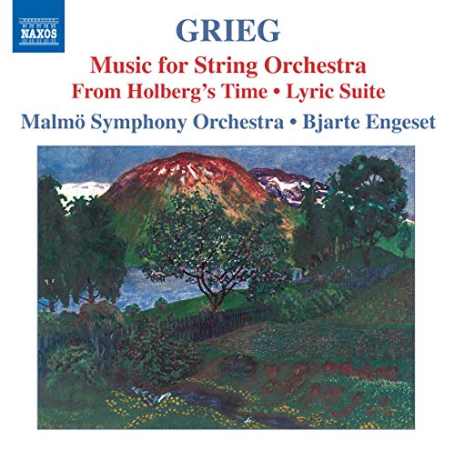 CD cover for Grieg’s string orchestra music with a landscape painting.