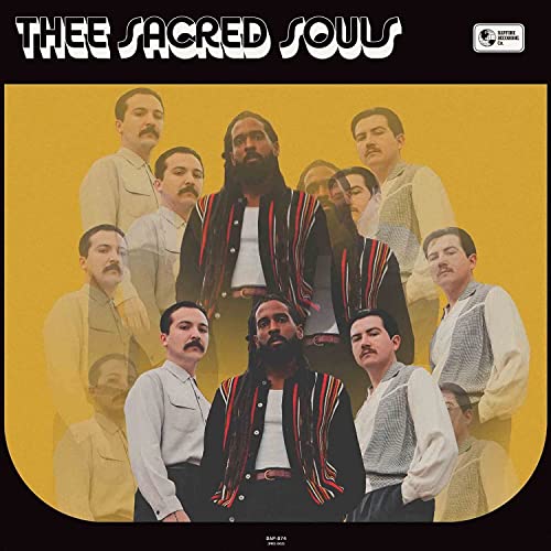 CD cover for Thee Sacred Souls featuring a group portrait in yellow.