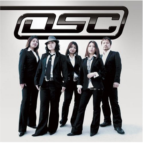 Five people in dark suits stand before a large, stylized "OSC" logo.