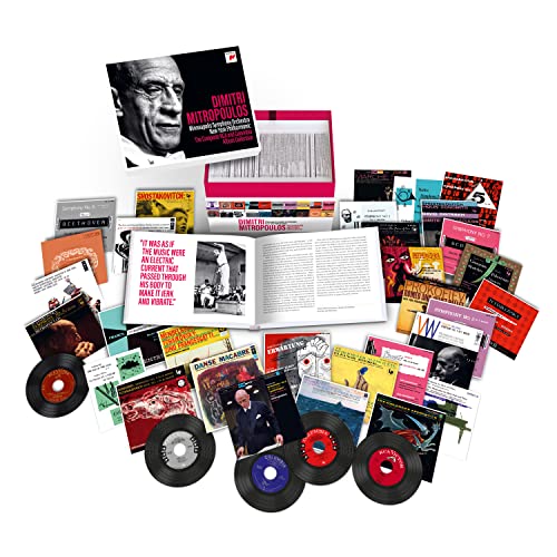 CD box set featuring conductor Dimitri Mitropoulos and album artwork.