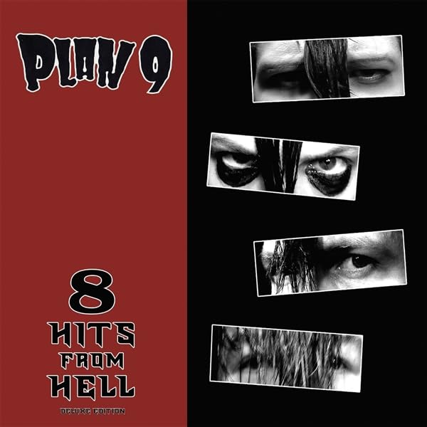 Plan 9 album cover: red and black with intense, fragmented eye images.