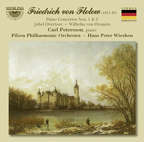 CD cover for Flotow piano concertos featuring a castle landscape.