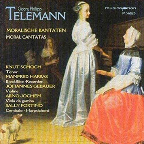 CD cover for Telemann’s Moral Cantatas featuring period portraiture.