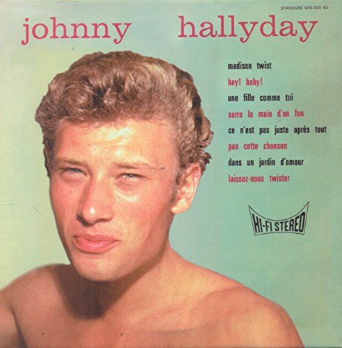 Album cover for Johnny Hallyday’s “Madison Twist” featuring a portrait.