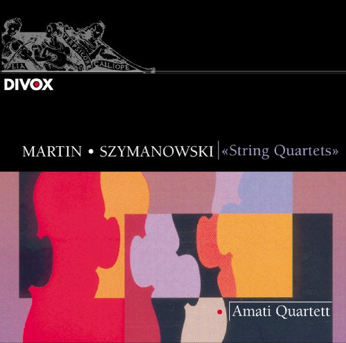 CD cover for string quartets by Martin and Szymanowski, abstract art.
