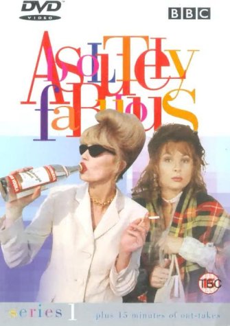 DVD cover for "Absolutely Fabulous" featuring two women and bold text.