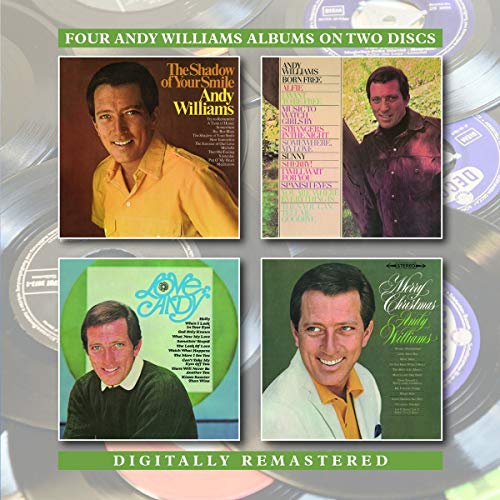 Four Andy Williams album covers on two discs, digitally remastered.