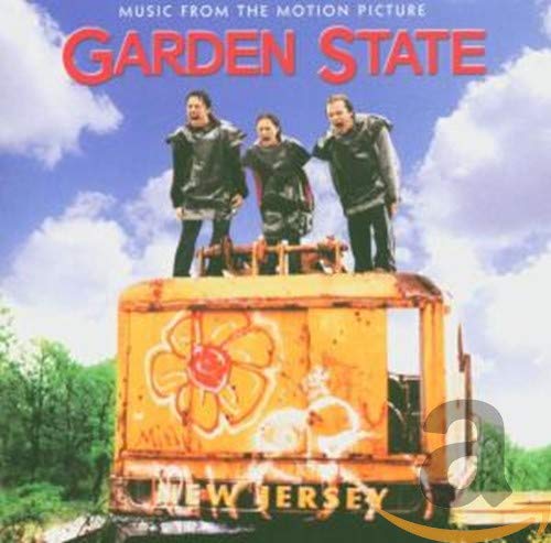 Garden State" CD cover: three people on top of a graffitied train car.