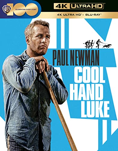 Cool Hand Luke Blu-ray cover featuring Paul Newman with a long pole.