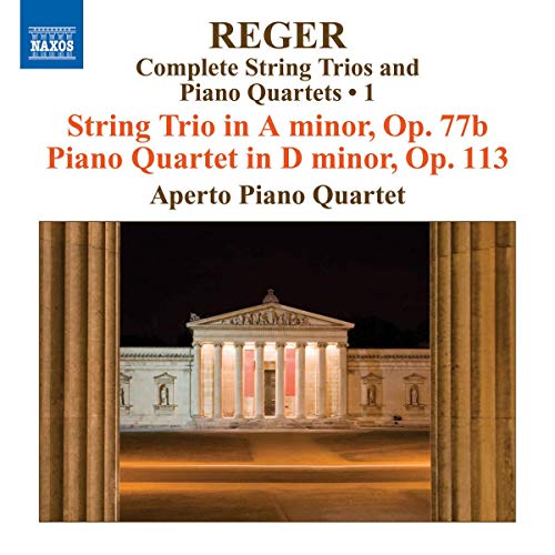CD cover for Reger’s string trios and piano quartets by Aperto.