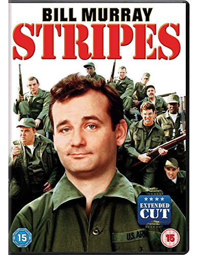 DVD cover for the movie Stripes featuring Bill Murray and a group of soldiers.