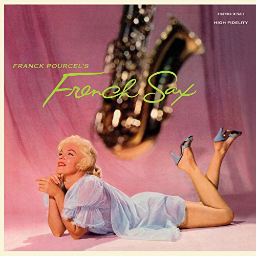Vinyl record cover: woman, saxophone, pink background, "French Sax" title.