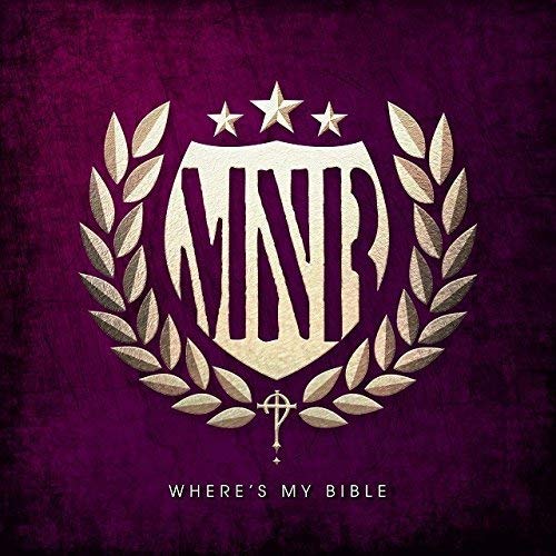 CD cover for "Where's My Bible" by MNR, featuring a gold crest on purple.
