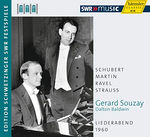 CD cover: Gerard Souzay and Dalton Baldwin performing, 1960.