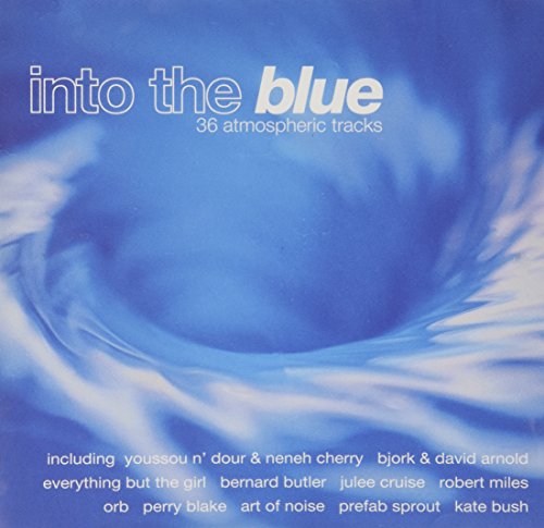 CD cover for “Into The Blue” with abstract blue water imagery.