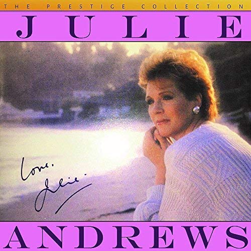 Julie Andrews portrait on CD cover, with signature and pink title text.