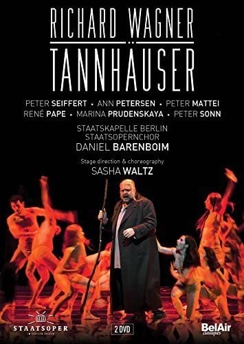 DVD cover for Wagner's "Tannhauser" opera, featuring performers in costume.