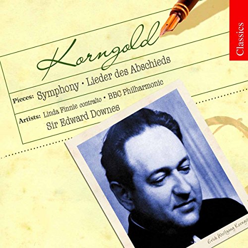 CD cover featuring portrait of composer Erich Wolfgang Korngold and text.