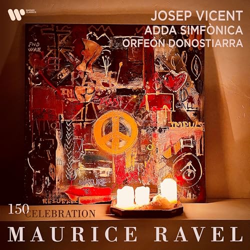 CD cover: abstract red artwork with peace symbol and candles.