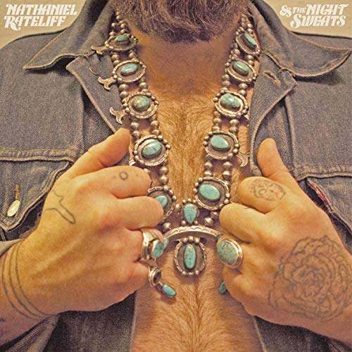 Nathaniel Rateliff album cover featuring a man with turquoise jewelry.