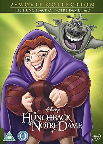 DVD cover for “The Hunchback of Notre Dame” 1 & 2, featuring Quasimodo and Gargoyles.