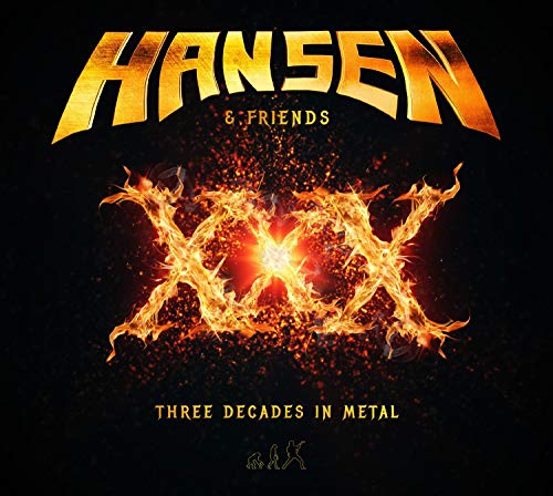 Kai Hansen album cover with fiery "XXX" and gold lettering.