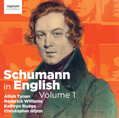 CD cover featuring a portrait of Robert Schumann and text details.