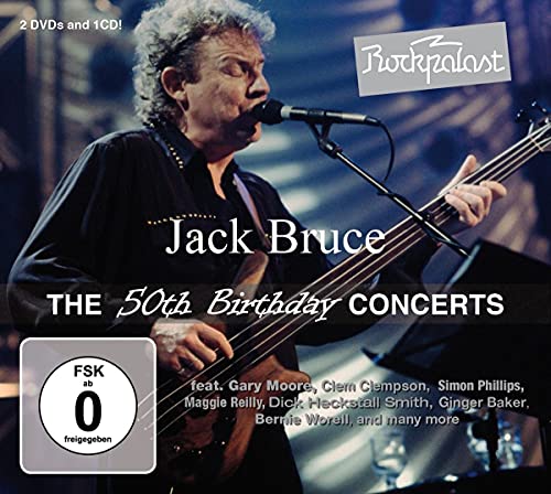 Jack Bruce concert DVD cover featuring the musician playing bass onstage.