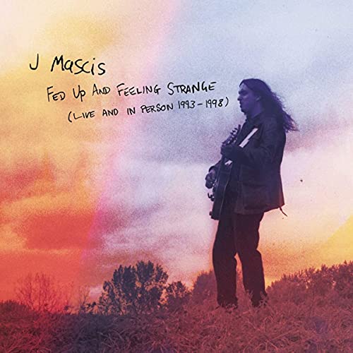 J Mascis album cover with a portrait of the musician playing guitar.