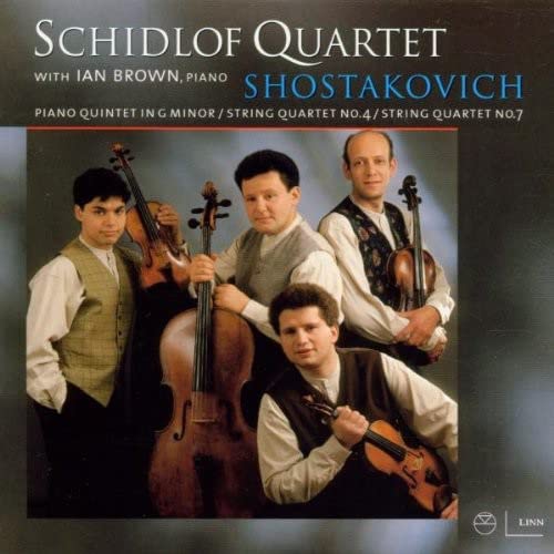 Schidlof Quartet with Ian Brown, classical musicians portrait, CD cover.