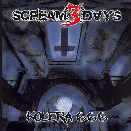 CD cover with gothic architecture, a cross, and the text "Kolera 666".