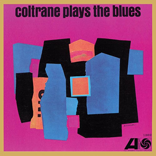 Album cover for John Coltrane’s “Coltrane Plays the Blues” with abstract art.