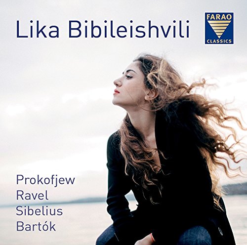 CD cover featuring pianist Lika Bibileishvili in profile, with composers’ names.