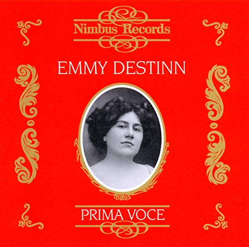 Red CD cover with a portrait of opera singer Emmy Destinn.