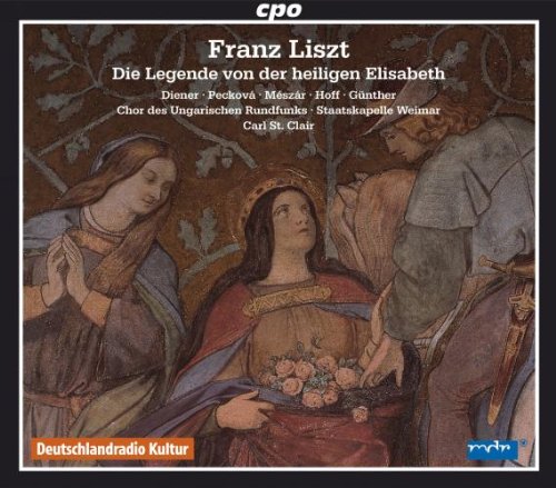 CD cover for Liszt’s “Die Legende von der Heiligen Elisabeth” with figures.