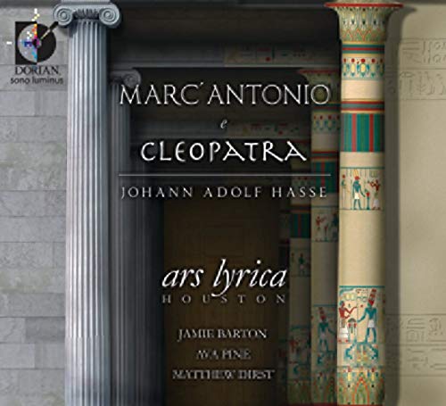 CD cover for Ars Lyrica’s “Antonio e Cleopatra” with columns.