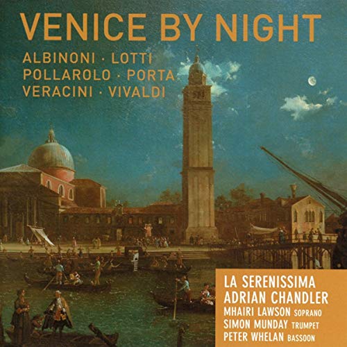 CD cover: Venetian canals at night with a bell tower and gondolas.