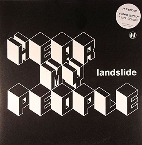 Black vinyl record cover with isometric white lettering spelling "Hear My People".