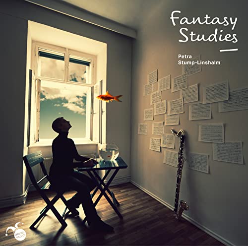 CD cover: woman with clarinet, fish, and papers by a window.