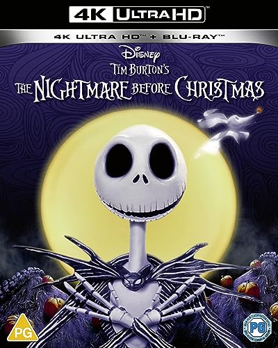 “The Nightmare Before Christmas” 4K UHD Blu-ray cover featuring Jack Skellington.