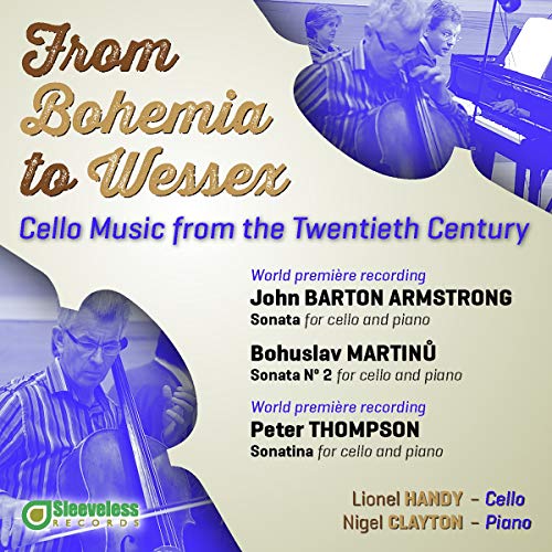 CD cover for "From Bohemia to Wessex," featuring cellists and composers.