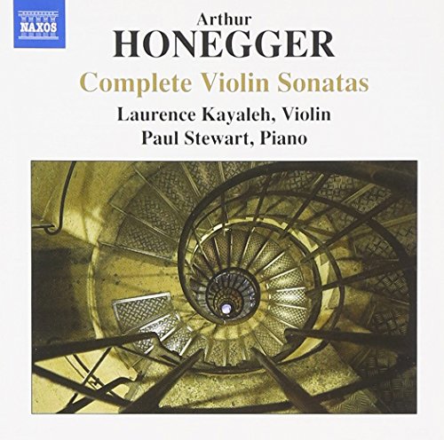 CD cover for Honegger’s Violin Sonatas, featuring a spiral staircase.